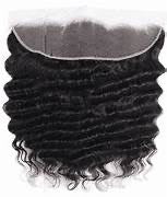 13x4 20" Deepwave Transparent Frontal Hair on Hand